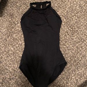 Black high neck leotard